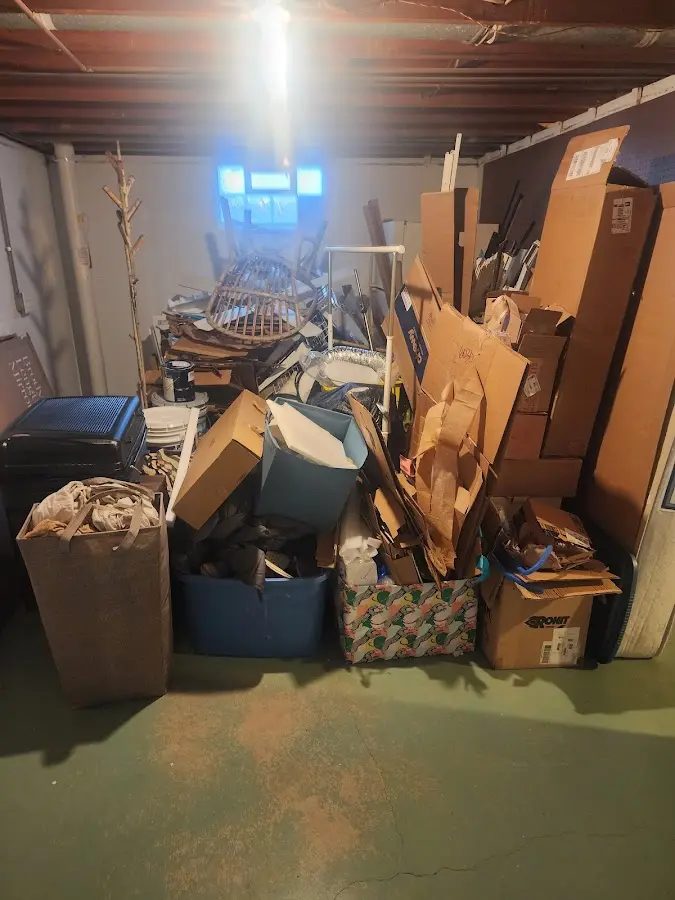 Roll-off dumpster container at job site for Roll Off Dumpster Rental in Christiansburg